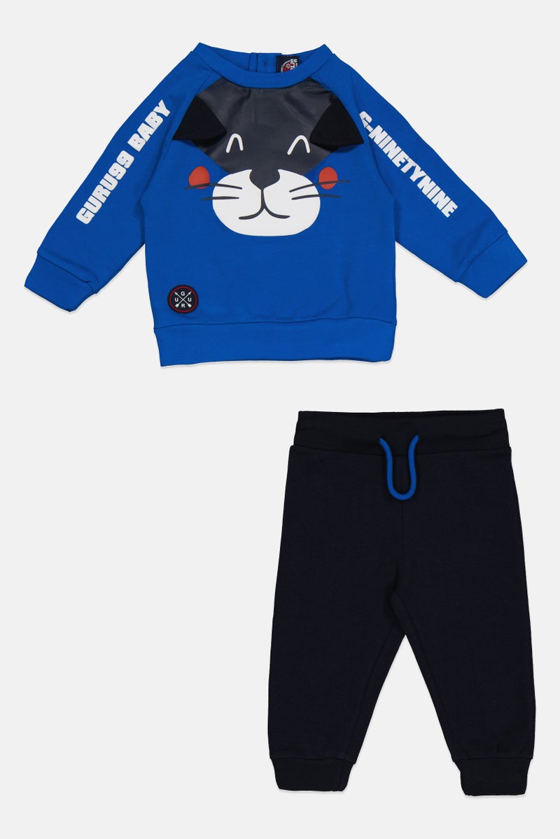guru G99 By Guru Toddlers Boy 2 Pieces Graphic Print Sweatshirt With Jogger Pants Set, Multicolor - Image 2
